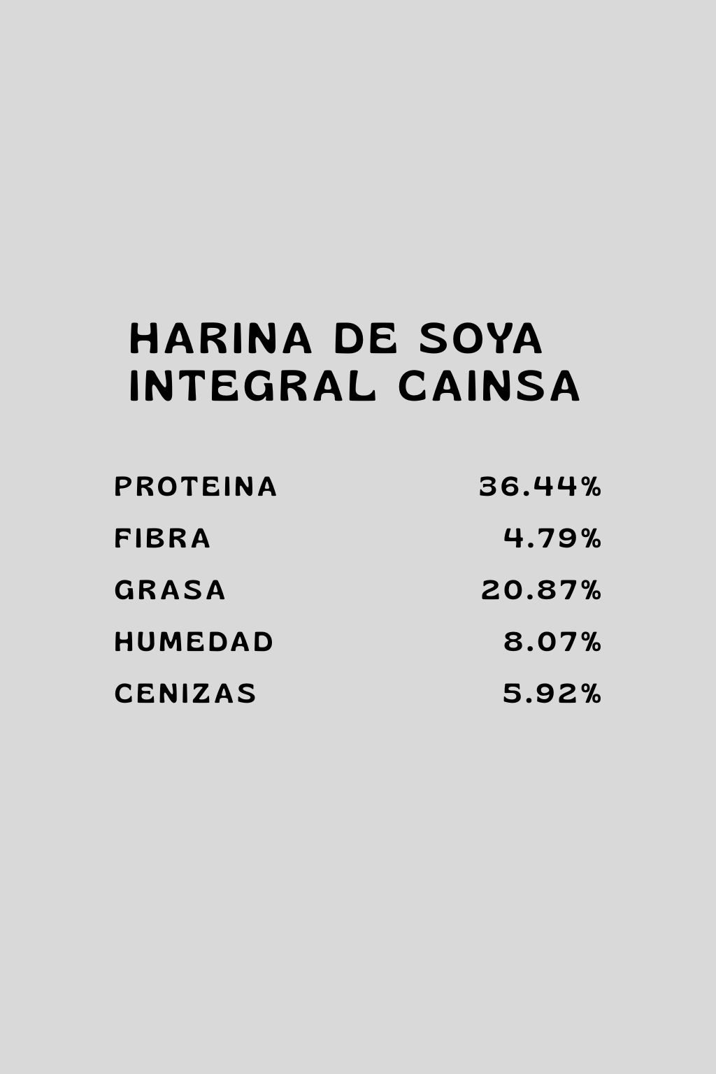 Información nutricional producto 1