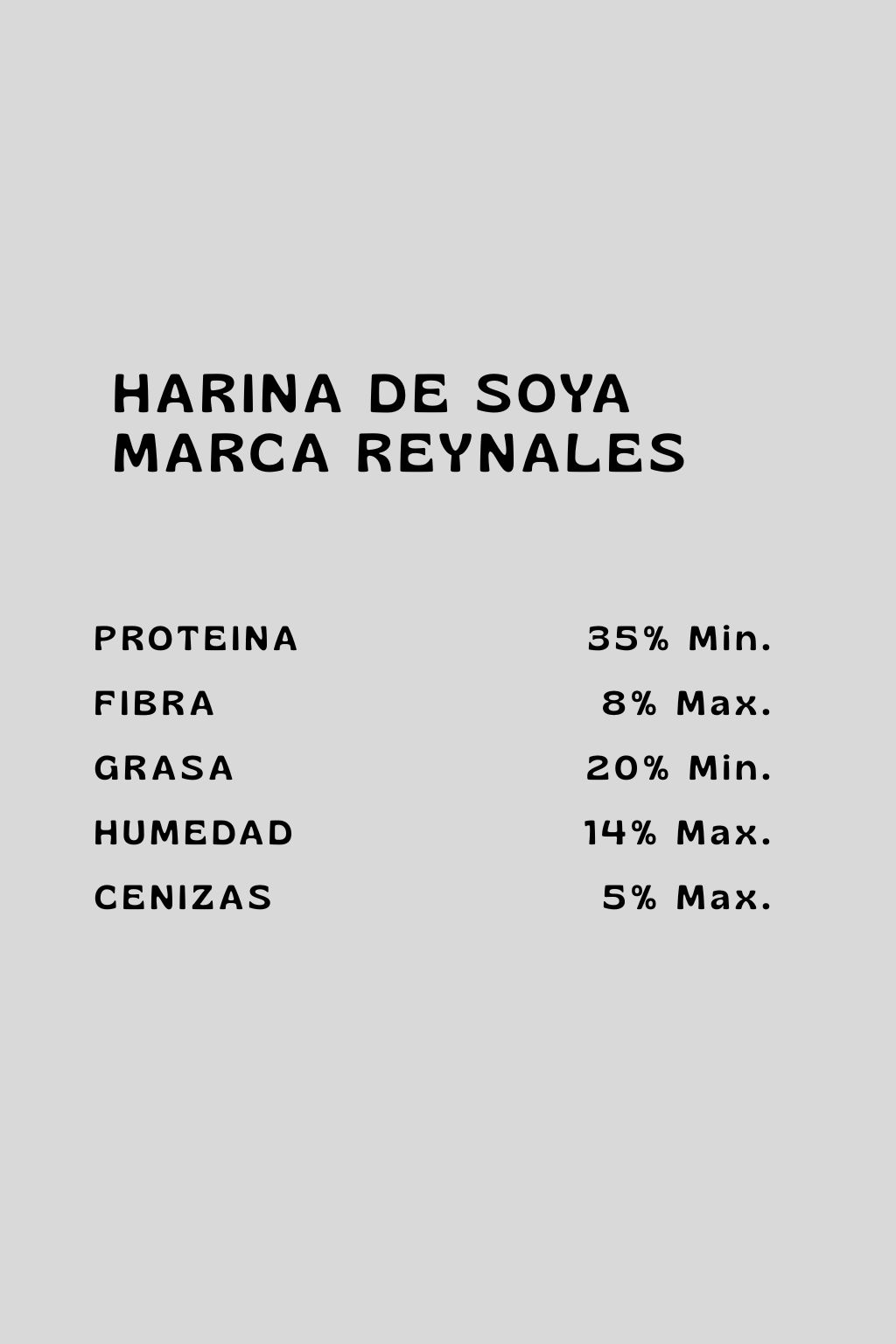 Información nutricional producto 2