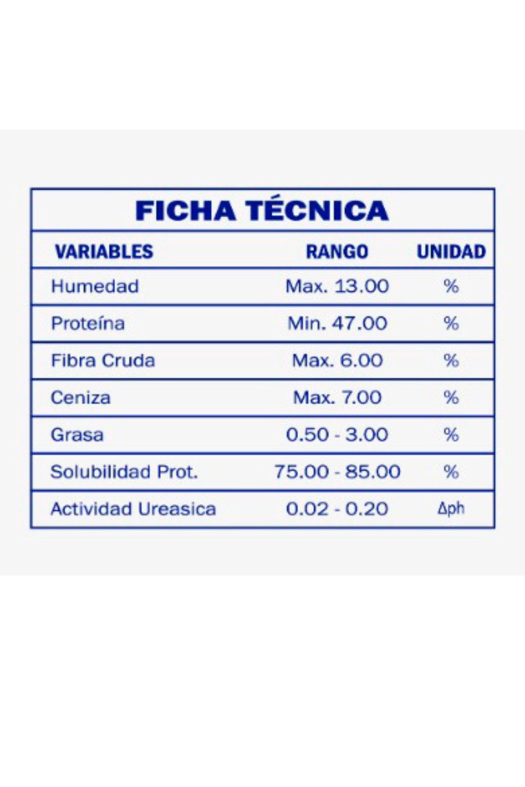 Información nutricional producto 4